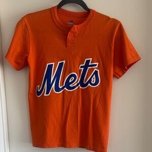 Mets - Majestic Bright Orange Mets Kids Tee